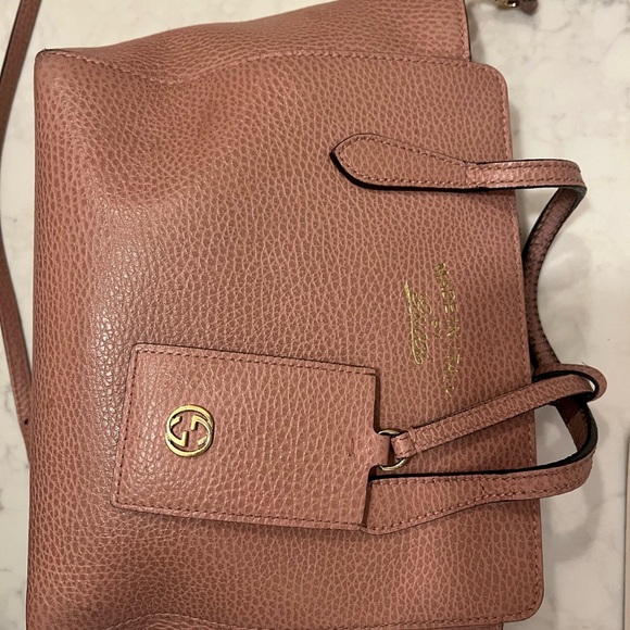 GUCCI Swing Pink Mini Tote Crossbody - Picture 6 of 14